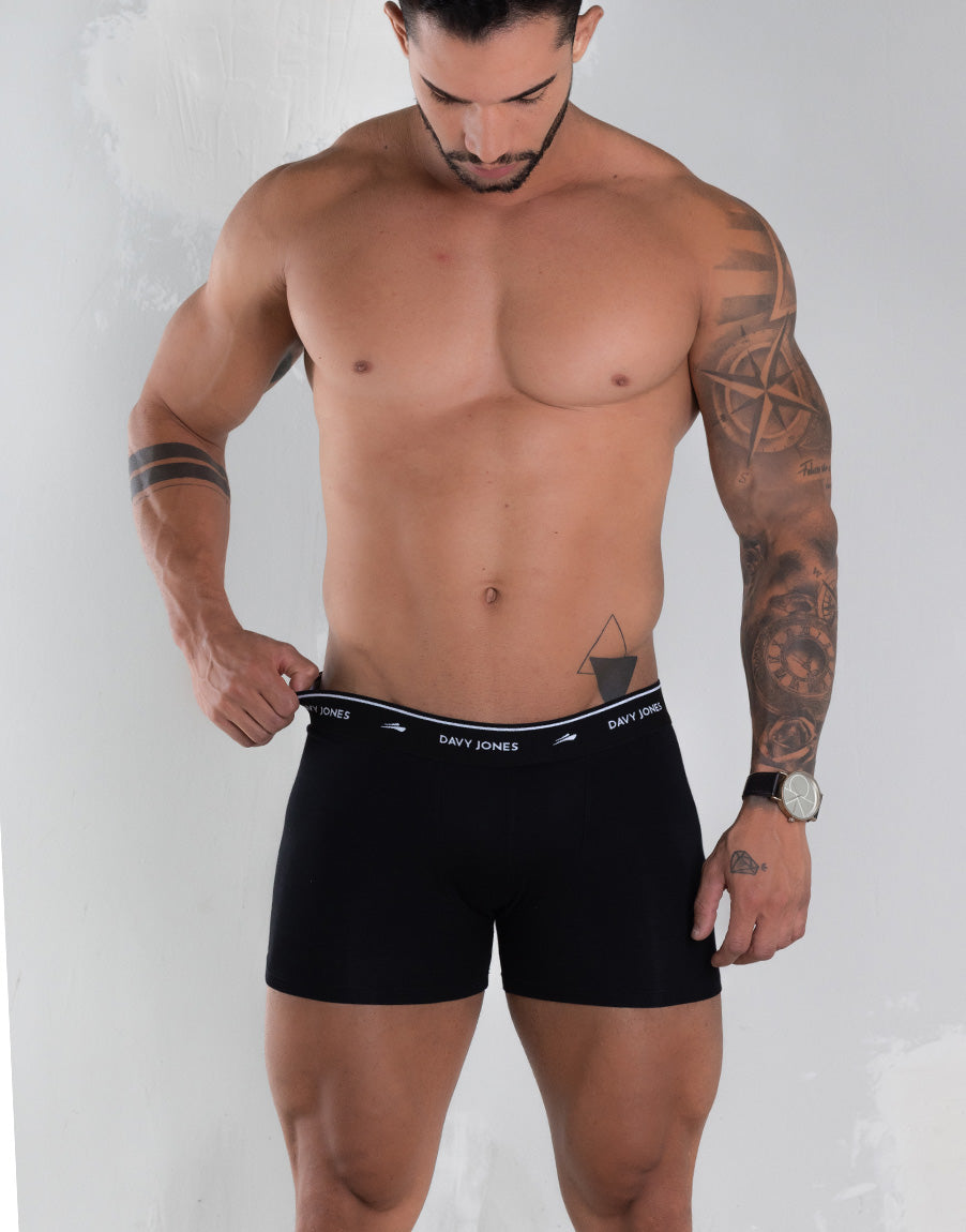 Kit Cueca Box Masculina Narcocel – Cor Preta